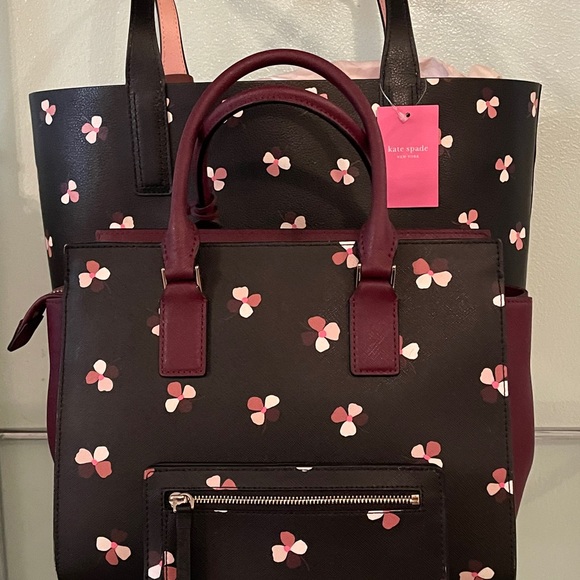 Kate Spade floral “doggie” bundle (6) Tote satchel floral - Picture 5 of 15